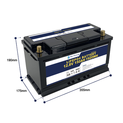 satın al IP65 Lifepo4 Golf Araba Pil 12v 150ah 1920 Wh LiFePO4 Piller Paketi OEM online manufacture