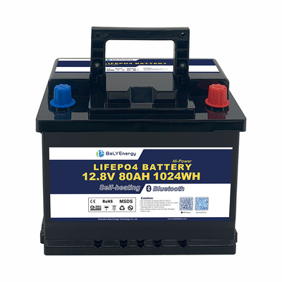 satın al Hafif Ağırlık Tasarımı Kurulumu Kolay 3000 Döngü 12V80Ah LiFePo4 Bataryası Tekne için online manufacture