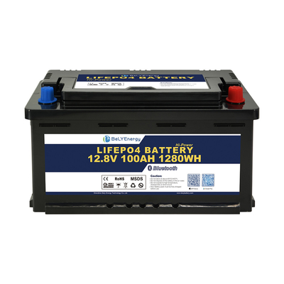 satın al Bely Energy Dahili Bms 12V 100AH Şarj Edilebilir Güneş Enerjisi Aküsü Karavan Elektrikli Araçlar Denizcilik İçin online manufacture