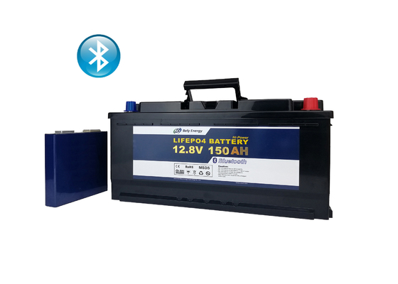 satın al 12 Voltaj 150Ah Bluetooth Lityum Pil Sokak Lambası Lifepo4 Polimer Pil online manufacture
