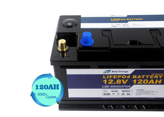 satın al 12 Volt 120Ah Lifepo4 Led Işık Lityum Pil 12V Derin Döngü Şarj Edilebilir Pil online manufacture