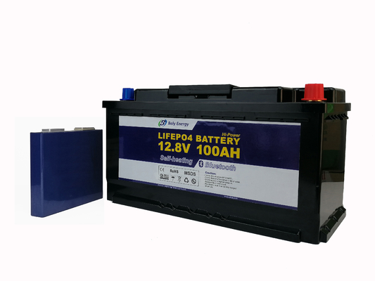 satın al Karavanlar UPS 12V 100AH ​​LiFePO4 Lityum Pil, Isıtma Elemanları Bluetooth ile online manufacture