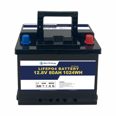 Bely Enerji 5000 Dönem 12v 80ah Lifepo4 Bataryası Ev Aygıtları için Denizaltı Tekneleri