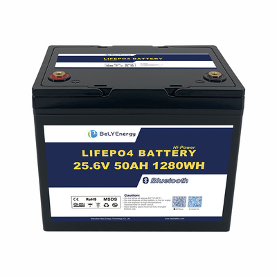 OEM ODM ABS Anti-UV Deniz Gemi Bataryası 24V 50AH BT ile LiFePO4 Lityum Bataryası