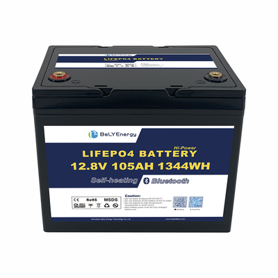 LiFePO4 Lityum İyon Bataryası 12V 105AH BT ve kendi kendine ısıtma ile