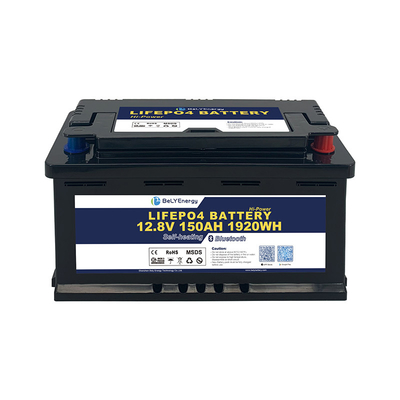 IP65 Su geçirmez Yüksek Güçlü Hafif H8 DIN 12V150Ah Camper için LiFePo4 Pil