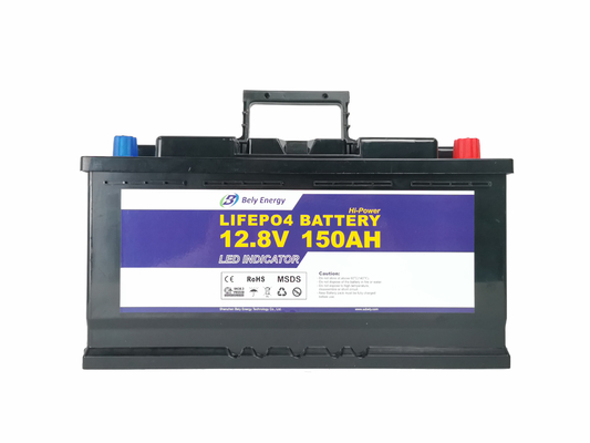 LED 12V 150Ah LiFePo4 Pil Ev Güneş Enerjisi Depolama Sistemi Pili