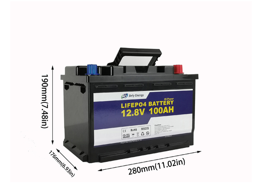 1280Wh 100 Amp Saat 12 Volt Lifepo4 Güneş Enerjisi Depolama İçin Pil