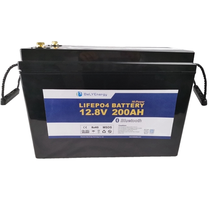 BMS Kontrollü Güvenlik 12V 200AH LiFePO4 Pil, Gerçek Zamanlı Bluetooth ile